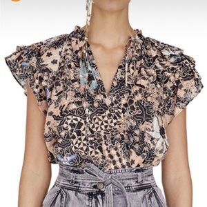 Ulla Johnson Flutter Sleeve Top